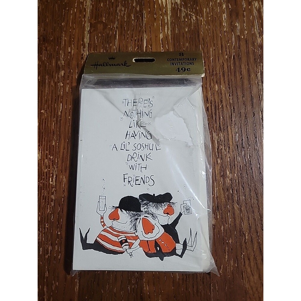 Vtg Party Invitation "There's nothing like having a lil' soshu drink with...